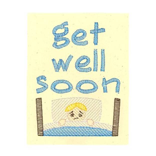 Picture of Get Well Soon Machine Embroidery Design