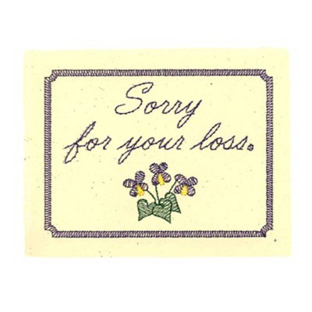 Picture of Sympathy Machine Embroidery Design