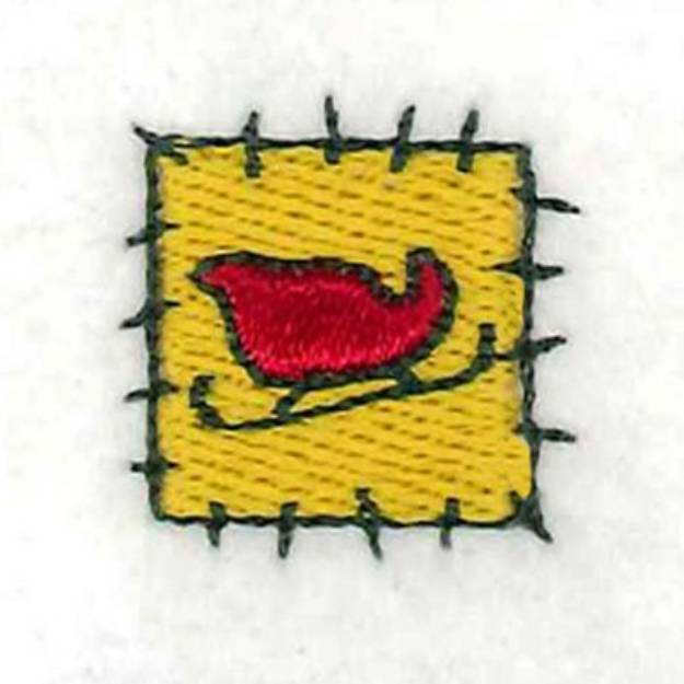 Picture of Santa Sleigh Patch Machine Embroidery Design