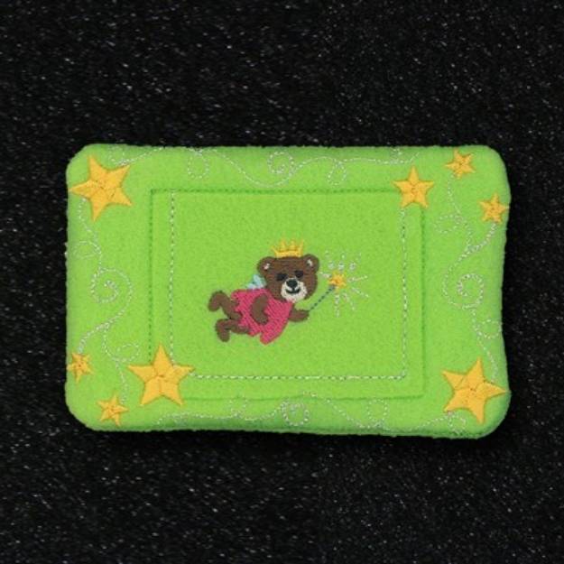 Picture of Tooth Fairy Bear Pillow Machine Embroidery Design