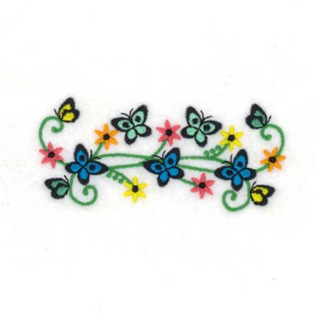 Picture of Swirl Butterfly Machine Embroidery Design