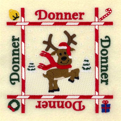 Donner Quilt Square Machine Embroidery Design