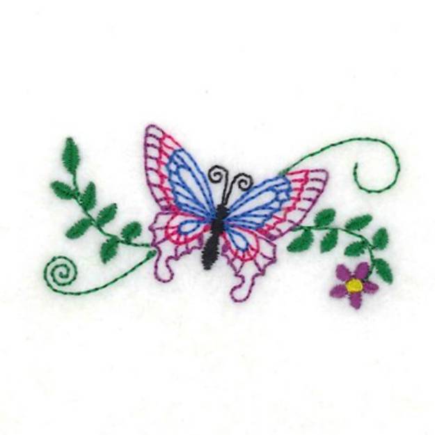 Picture of Butterfly Machine Embroidery Design