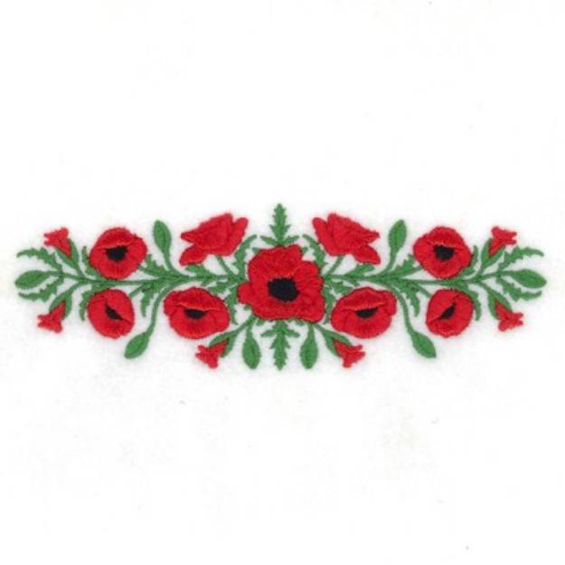Picture of Red Poppy Machine Embroidery Design