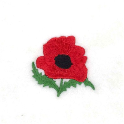 Red Poppy Flower Machine Embroidery Design