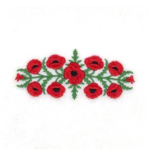 Picture of Red Poppies Machine Embroidery Design