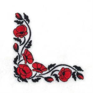 Picture of Poppy Corner Machine Embroidery Design