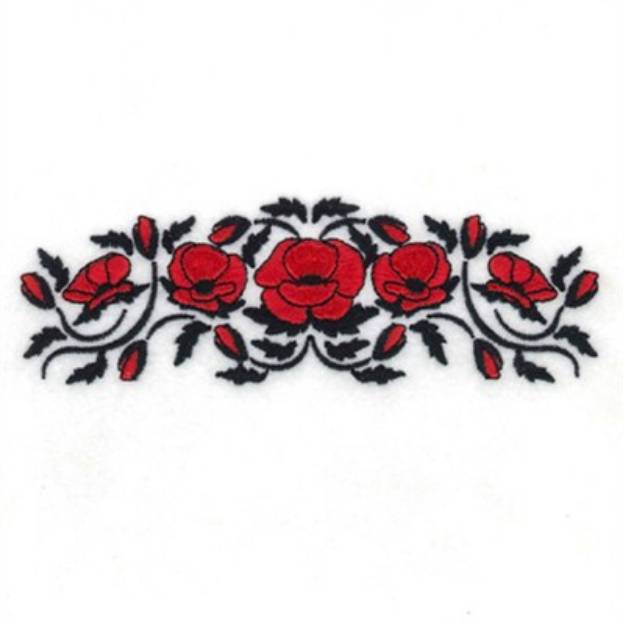 Picture of Poppy Flowers Machine Embroidery Design