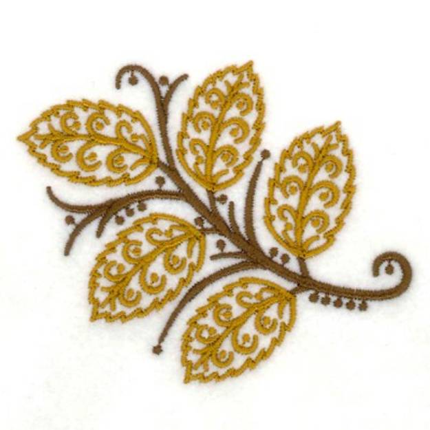 Picture of Ash Leaves Filigree Machine Embroidery Design