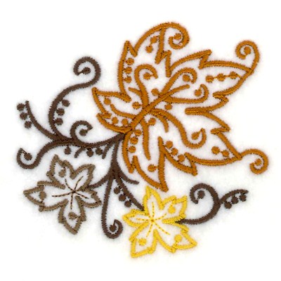 Maple Leaves Filigree Machine Embroidery Design