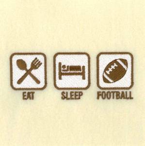 Picture of Eat Sleep Football Machine Embroidery Design