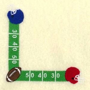 Picture of Football Corner Machine Embroidery Design