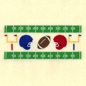 Picture of Football Field Machine Embroidery Design