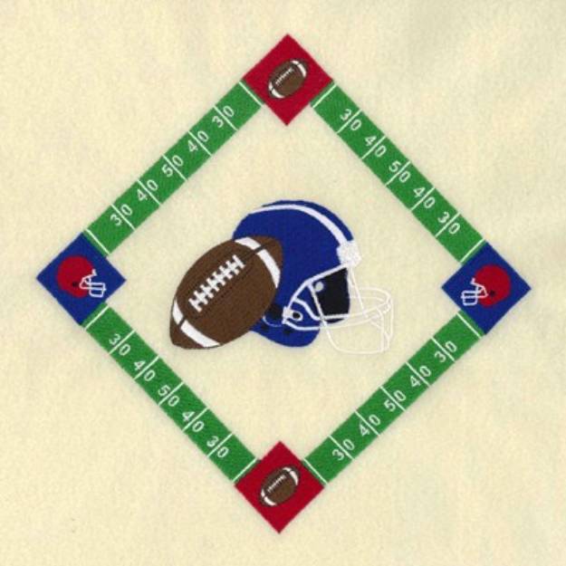 Picture of Football Diamond Machine Embroidery Design