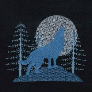 Picture of Winter Wolf Machine Embroidery Design