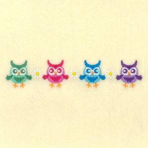 Picture of Spring Owl Line Machine Embroidery Design