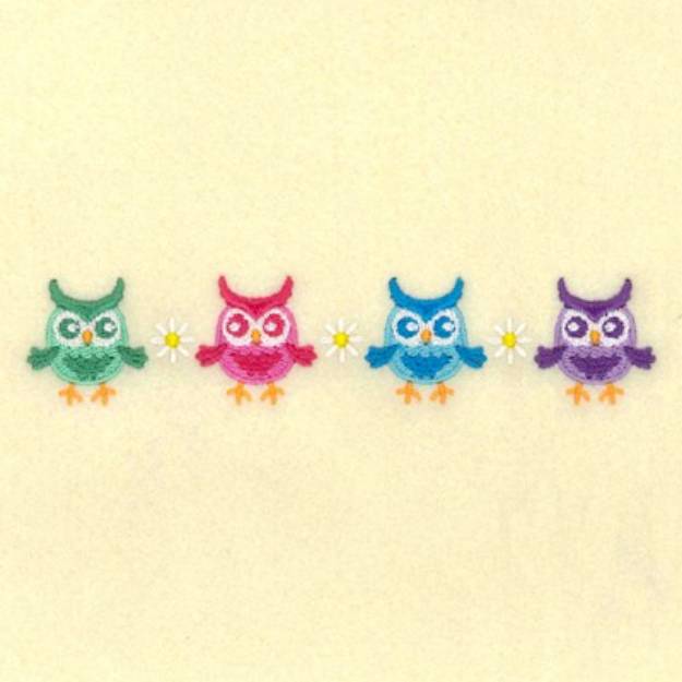 Picture of Spring Owl Line Machine Embroidery Design