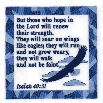 Isaiah 40:31 Machine Embroidery Design
