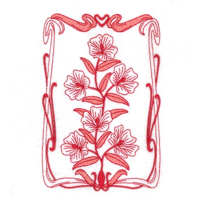 Spring Hibiscus Machine Embroidery Design