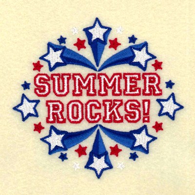 Summer Rocks Machine Embroidery Design