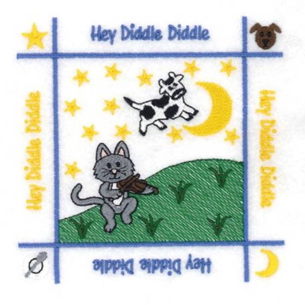 Picture of Hey Diddle Diddle Quilt Machine Embroidery Design