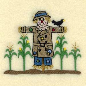 Picture of Scarecrow Corn Machine Embroidery Design