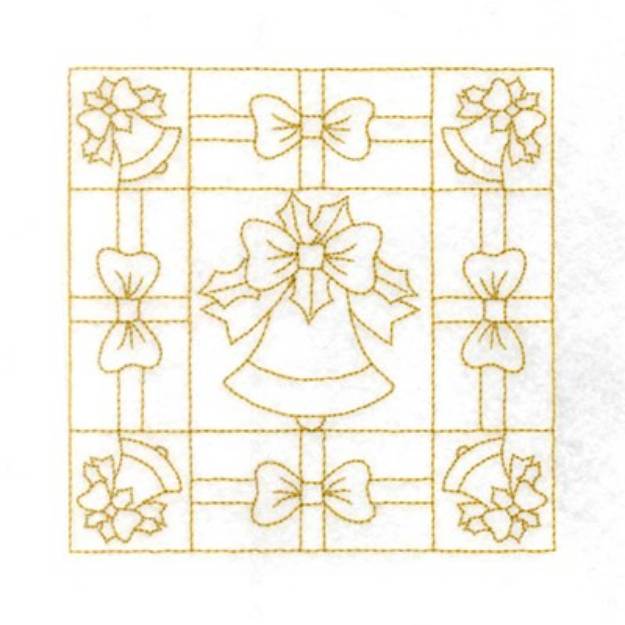 Picture of Bell Stipple Square Machine Embroidery Design
