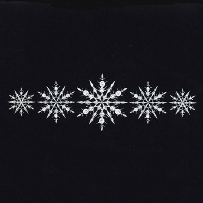 Whitework Snowflakes Machine Embroidery Design