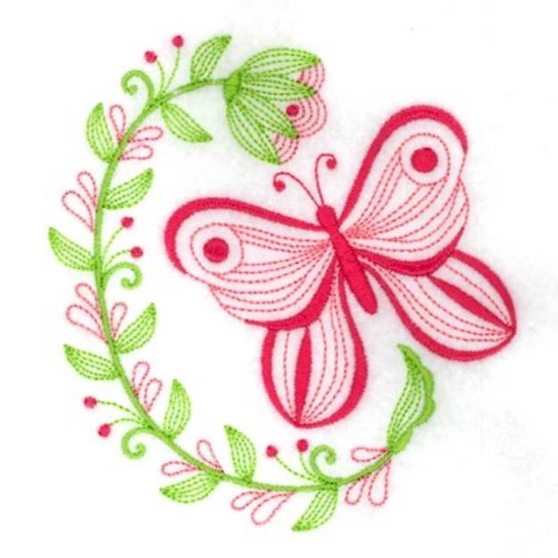 Picture of Butterfly Machine Embroidery Design