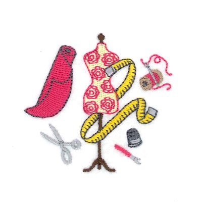 Sewing Mannequin Machine Embroidery Design
