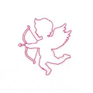 Picture of Cupid Outline Machine Embroidery Design