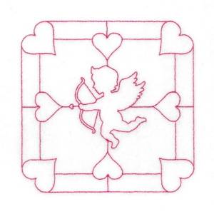 Picture of Cupid Square Machine Embroidery Design