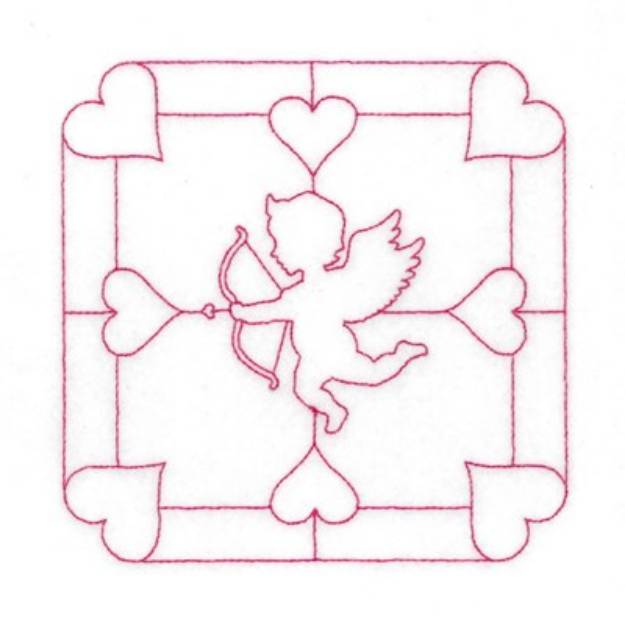 Picture of Cupid Square Machine Embroidery Design