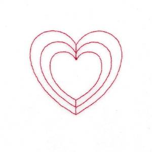 Picture of Triple Hearts Machine Embroidery Design