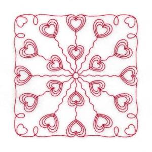 Picture of Heart Square Machine Embroidery Design