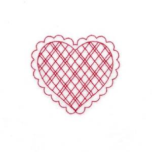 Picture of Plaid Heart Machine Embroidery Design