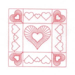 Picture of RW Heart Block Machine Embroidery Design