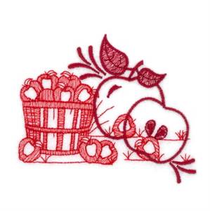 Picture of Apple Basket Machine Embroidery Design