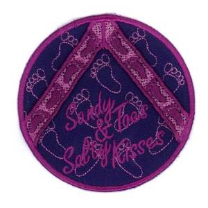 Picture of Beach Scene Coaster Machine Embroidery Design