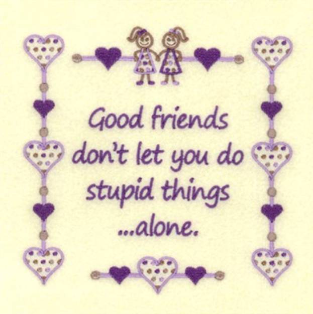 Picture of Good Friends   Machine Embroidery Design