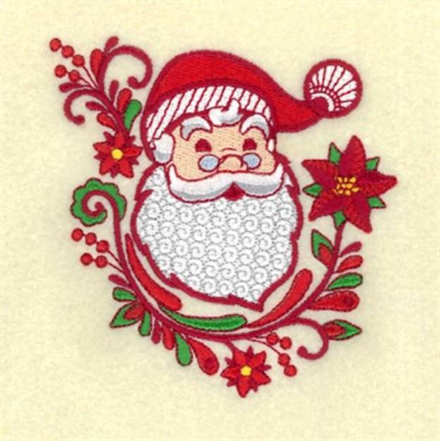 Picture of Jacobean Santa Head  Machine Embroidery Design