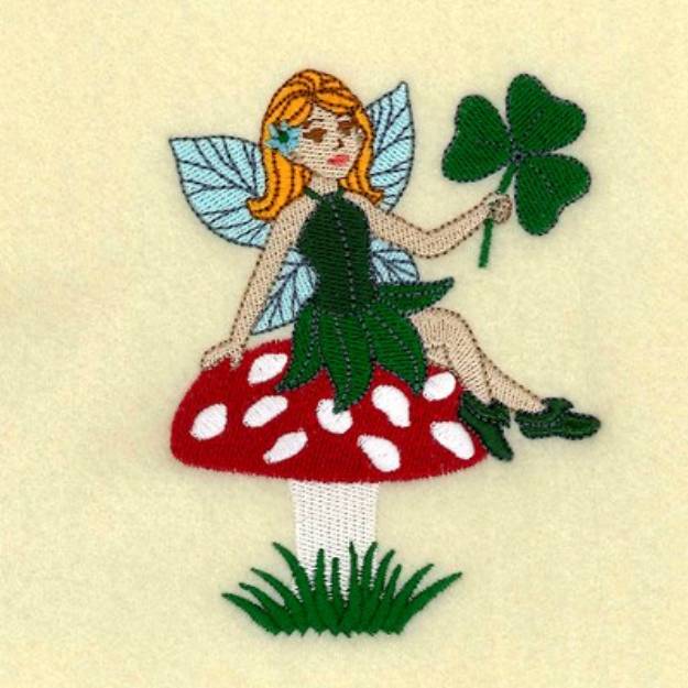 Picture of Mushroom Fairy Machine Embroidery Design