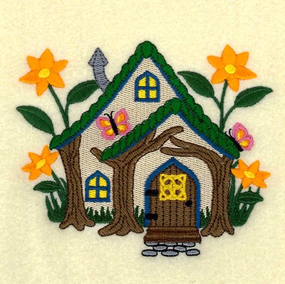 Floral Cottage Machine Embroidery Design