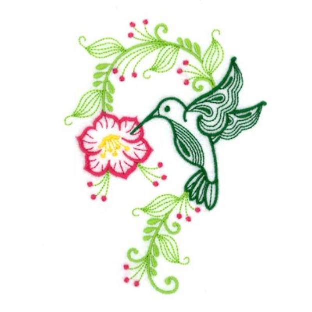 Picture of Hummingbird Machine Embroidery Design