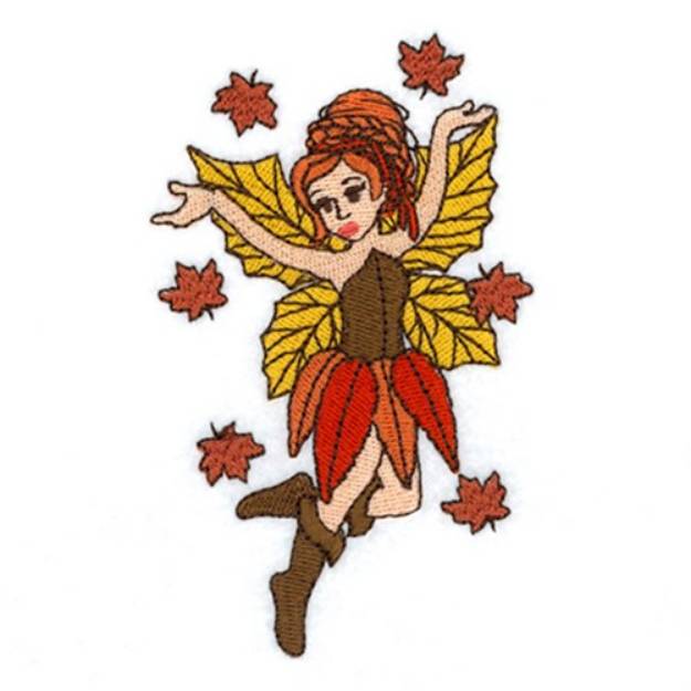 Picture of Autumn Fairy Dancing Machine Embroidery Design