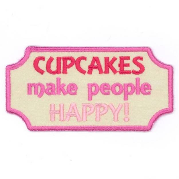 Picture of Cupcakes Towel Applique Machine Embroidery Design