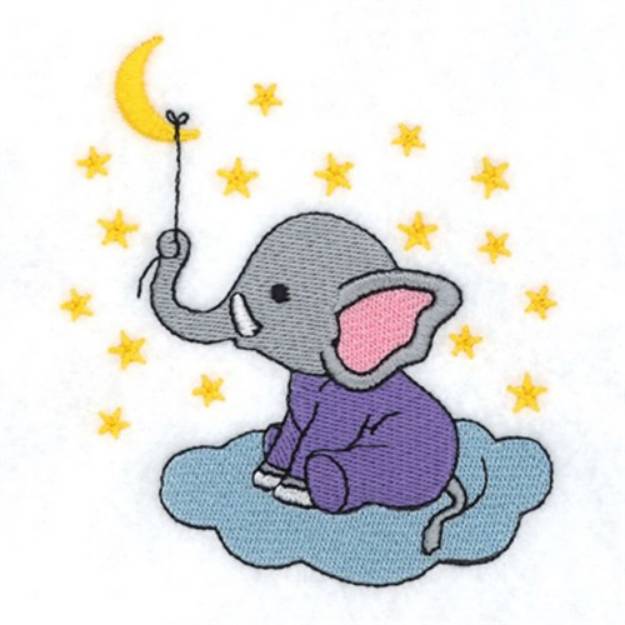 Picture of Bedtime Elephant Machine Embroidery Design