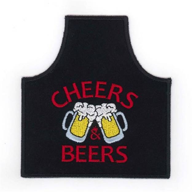 Picture of Cheers & Beers Apron Machine Embroidery Design