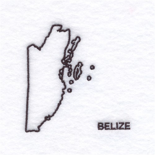 Country of Belize Machine Embroidery Design