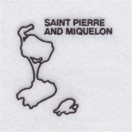 Country of Saint Pierre & Miquelon Machine Embroidery Design